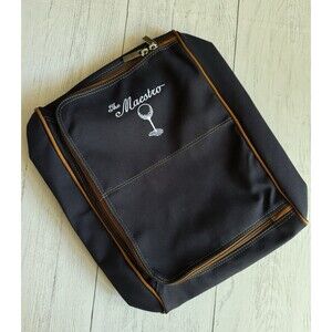 The Winston Collection Deluxe Canvas leather Golf Shoe Bag - Maestro Logo $129